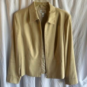 Talbots Zip Up Suede Jacket Size 12